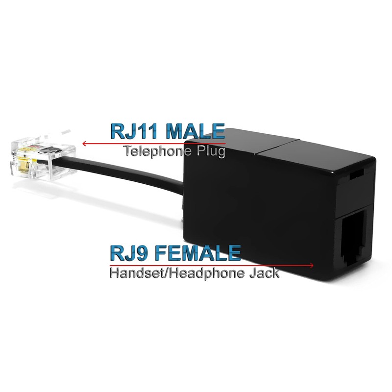 AmzPRO 2-Pack RJ9 to RJ11 Adapter, Female RJ9 (4P4C) Jack