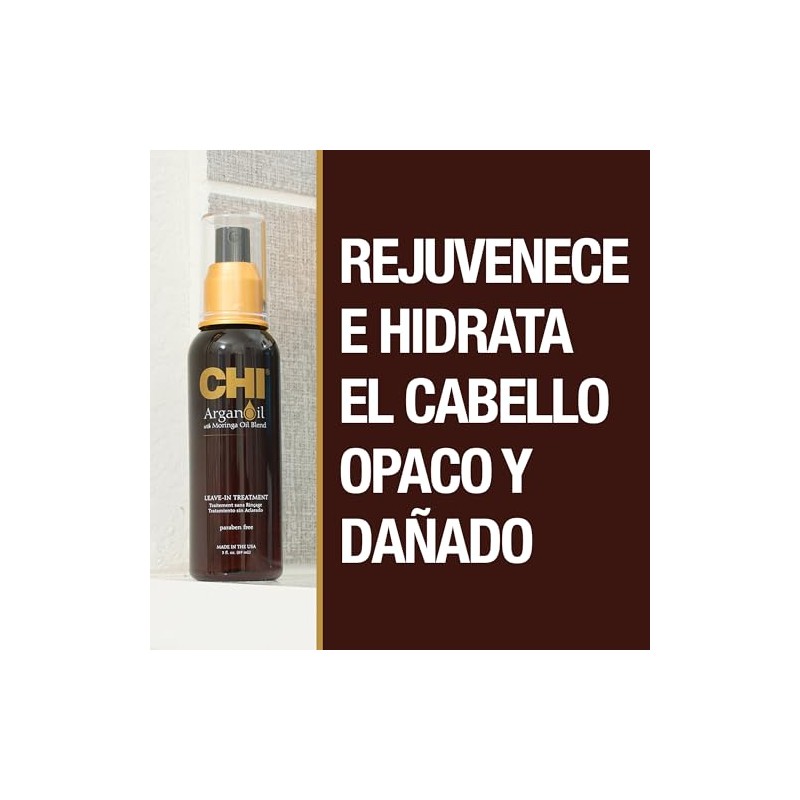 CHI Tratamiento sin enjuague de aceite de argán, argán y