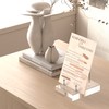 UoYeet Acrylic Easel Display Stand with Adjustable Silver-Toned Hardware for