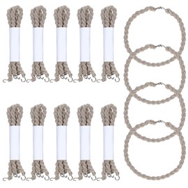 Tyqour 14pcs Boot Blousers Military Elastic Boot Straps Boot Bands Blousing Straps Leg Straps with Metal Hook for Pants Men Women(Khaki)