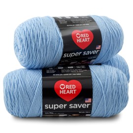 RED HEART Super Saver 3-Pack yarn, LIGHT BLUE 3 Pack