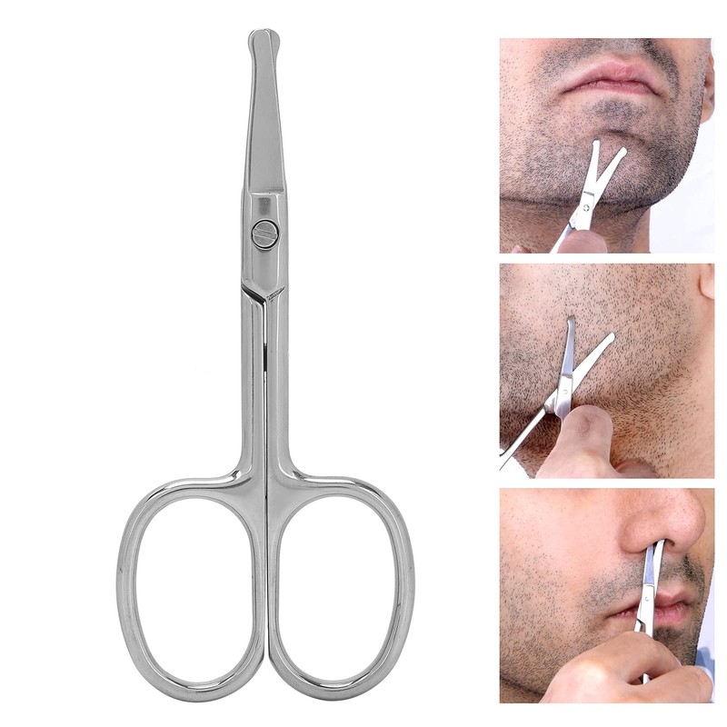 Tijeras para Bigote, Tijeras para Pelo de Nariz de Acero