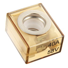 BOJACK Terminal Fuse 40A Marine Rated Battery Fuse (MRBF) 58V DC Max IP66 Waterproof for The Circuit Protection of Automobiles RVs Cranes Ships Charging Piles (40 Amp)