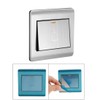 uxcell Doorbell Push Button Switch Wall Mounted Resettable Square Silver