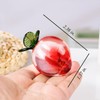 YWHL Handcraft Glass Peach Figurine Kitchen Decor, Crystal Art Fruit