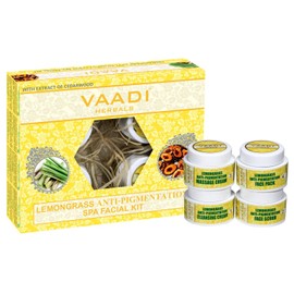 Vaadi Herbals Organic Facial Kit - Lemongrass Anti Pigmentation Spa Facial Kit with Cedarwood Extract 70g