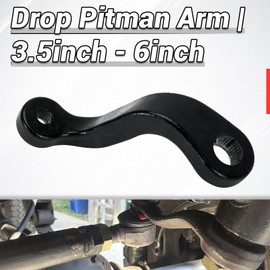 Xxamz Drop Pitman Arm 3.5" - 6" Compatible with Jeep Wrangler Rubicon 4WD Wrangler Unlimited 4WD RWD 2007-2017