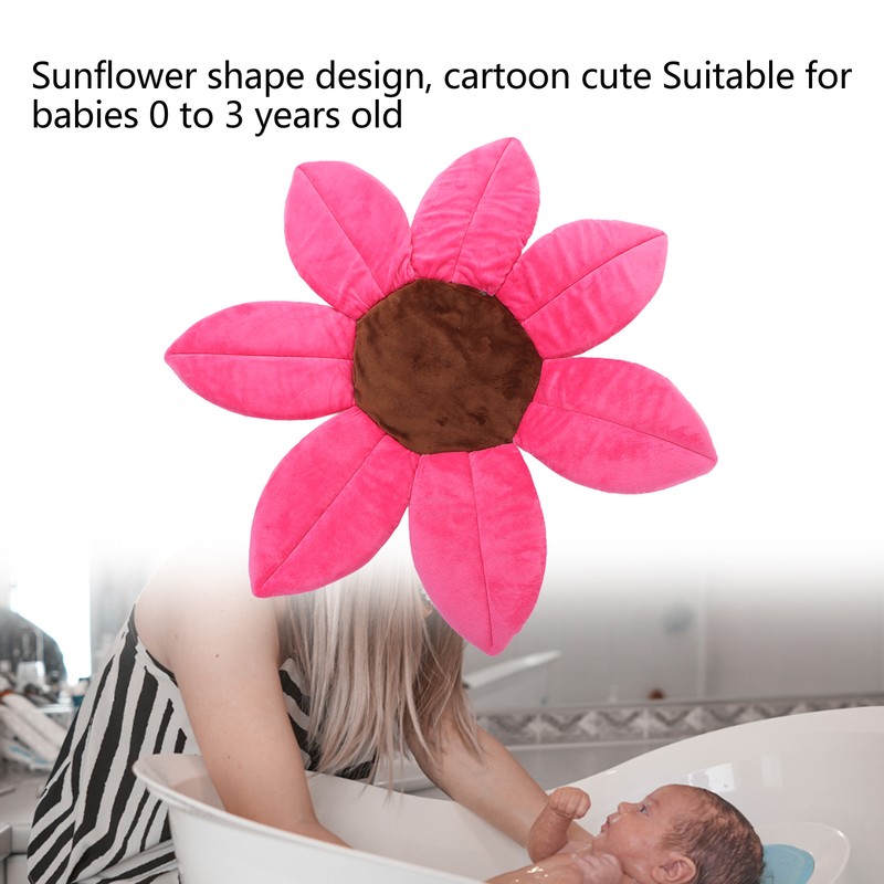 Sunflower Baby Bath Head Support Soft Skin Friendly Short Plush