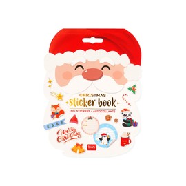Legami - Christmas Sticker Book, 8 Sheets of More Than 150 Paper Stickers, Sticker Book with Gift Tags, Sealing Stamps, Decorative Stickers for Christmas, Bianco