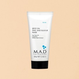 Madskin Acne Spot On Zinc and Sulfur Mask 60g Sebum Absorption Mask Pack Campa Mask Arc Mask / 매드스킨 아크네 스팟 온 징크 앤드 설퍼 마스크 60g 피지흡착마스크팩 캄파마스크 아크마스크