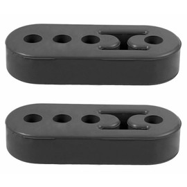 Muffler Hanger Mount, Set of 2, Reinforced 4 Holes, Muffler Bushing, Adjustable Height 3 Levels, High Mount Rubber, 0.5 inches (12 mm), Automobile, General Purpose (2)