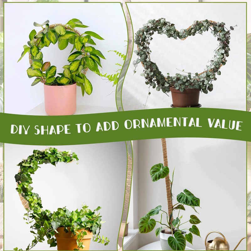 30 Inch Moss Pole, 2 Pack Bendable Moss Pole for