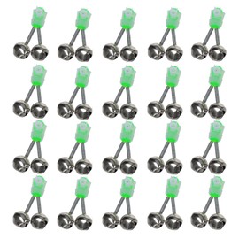 JINJUMEI 20PCS Angelglocken, Angeln Bissanzeiger, Spiralclip Fischglocken Angeln Bissanzeiger für Das Meeresfischen im Freien Angelruten Angelzubehör Metall