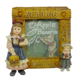 Boyds Bears Laura With Jane..First Day of School Frame Retired 27552