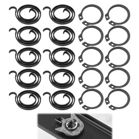 Door Handle Spring,Pack of 10 Door Handle Springs Replacement DIY Repair Kit,Doors Handles Springs Cassette, Ten 2 Turn 2mm Thick coils Plus Ten Circlips for Doors (10 Springs 2mm Thick 10 Circlip)