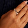 Yimofy Stackable Rings for Women Non Tarnish Gold Silver Two-Toned