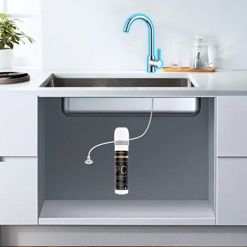 WINGSOL WINGSOL Under Sink Water Filter Replacement, reduce 99.99% Chlorine,