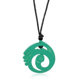 Shopular Anime Lara Necklace Croft Tomb Metal Green Raider Pendant Choker Jewelry Fancy Costumes Accessories Cosplay Props, One Size, Zinc, No Gemstone