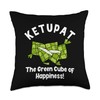 Ketupat The Green Cube of Happiness! Indonesian Foodie Lover Throw Pillow