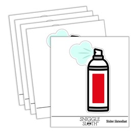 Aerosol Can Spray Paint Hair Spray Waterproof Vinyl Phone Tablet Laptop Water Bottle Car Window Bumper Decal Sticker Set - 5 Pack - Gloss Finish - 4.0"