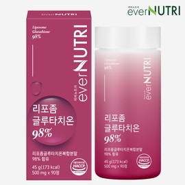 Evernutri High Purity Liposomal Glutathione 98% Vitamin C 90 tablets, 1 piece / 에버뉴트리 고순도 리포좀 글루타치온 98% 비타민C 90정, 1개