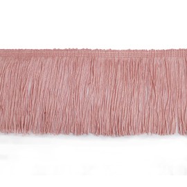 HedongHexi - Moldura de flecos de cadena de 5 yardas x 4 pulgadas, ribete de tela con borlas para decoración de bricolaje, accesorios de ropa, vestido de boda latino (rosa, 4 a 5 yardas/R)