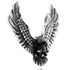 DonDon Men's Leather Necklace 50 cm with Stainless Steel Biker