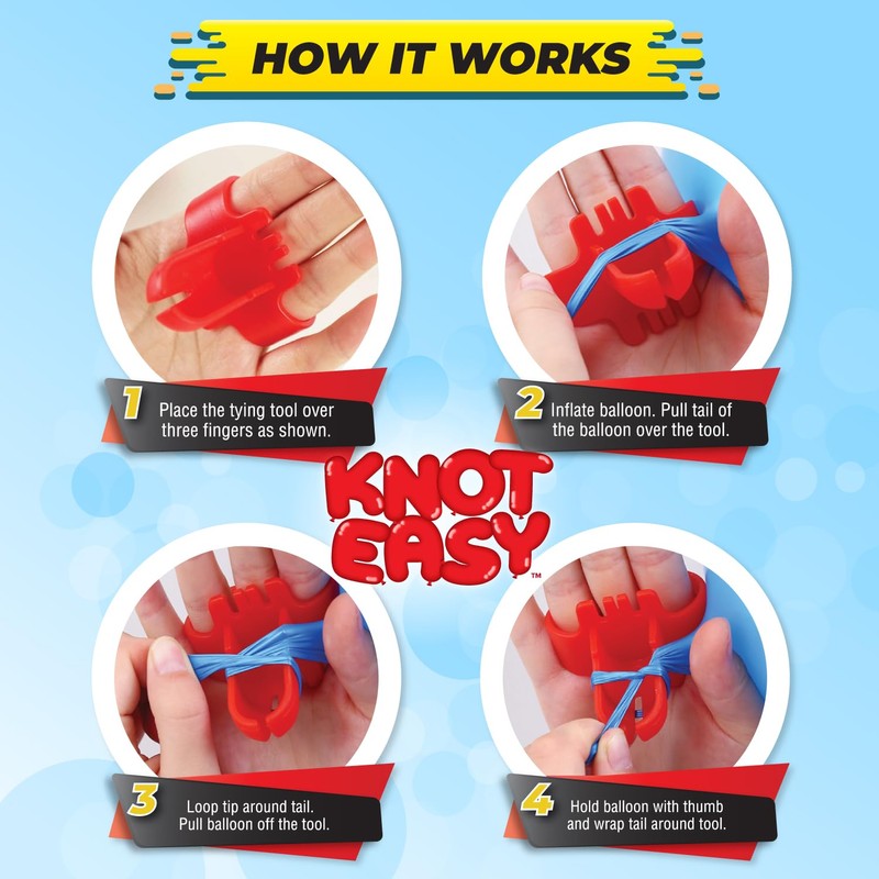 Knot Easy Balloon Tie Tool (5 Pack) - Party Smith