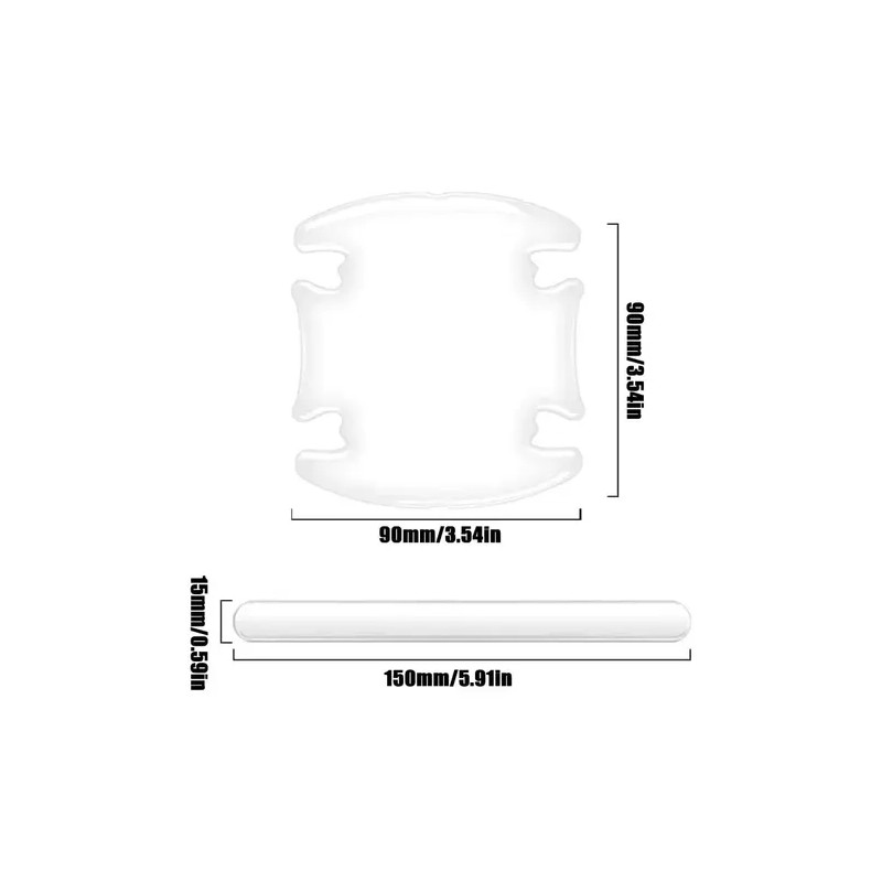 Protector De Arañazos Para Coche, Pegatina De Silicona 8pcs