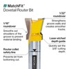MICROJIG Matchfit MB-025-0514 Dovetail 1/4" Shank 14° X 1/2" Router