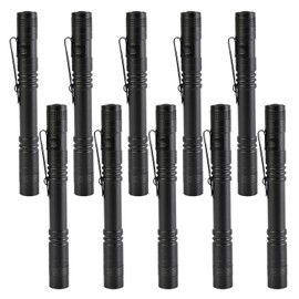 MVIOCS 10 Pieces Mini Small LED Flashlight Handheld Pen Light Flashlights with Clip Led Pen Pocket Light Torch for Camping Outdoor Home