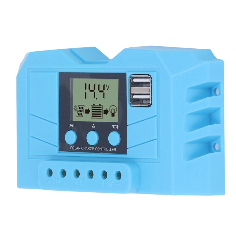 Solar Charge Controller LCD Display 12V 24V Dual USB Port