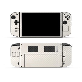 Carbon Pattern Stickers Cover Case Full Protective Skin Decal for Legion GO Gaming Protector Accessories (White)