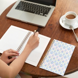 VIIJJUE Aesthetic Floral Notebook, Nature Plant Journal, Flower Botanical Journals for Writing,Hardcover Spiral Notebooks, 5.5x8.3 Inch