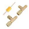 1/4in Valves Core Brass Tee Adapter Quick Coupler Access Tee