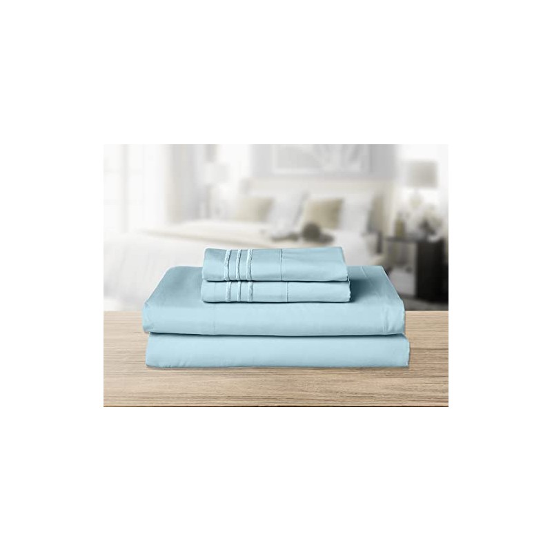 4-Piece QUEEN- Smart Sheet Set Luxury Soft 1500 Thread Count