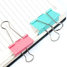 84Pcs Bulldog Clips, 19mm 25mm 32mm Assorted Size Paper Clips, Colored Metal Foldback Clips, File Money Papper Stationary Clamps for Office School Home Kitchen Shops