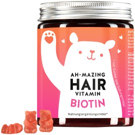 Biotin 10,000 mcg Gummy Bears - Hair Vitamins for Skin, Hair, Nails - Bears with Benefits AH-MAZING HAIR Vitamin Gummies - Vitamin H - Natural, Vegan, High Dose