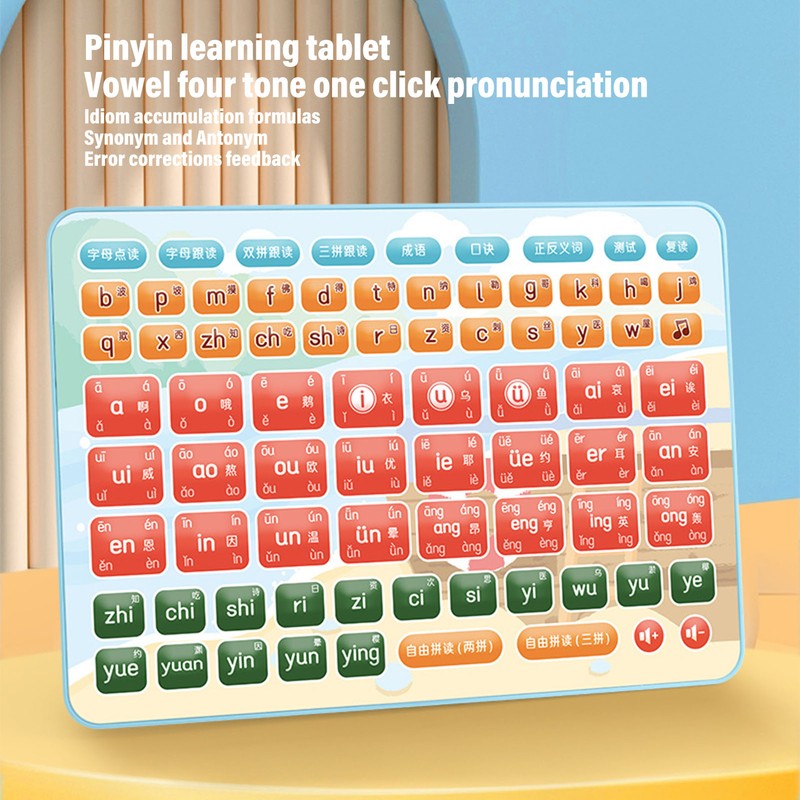 Kid Chinese Pinyin Learning Tablet Toddlers Pinyin Speaking Learning Pad
