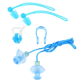OHPHCALL Swimming Ear Protection Kit 4pcs Earplugs Nose Clip Set Noise Reduction Pvc Material for Children Adults Diving Bathing