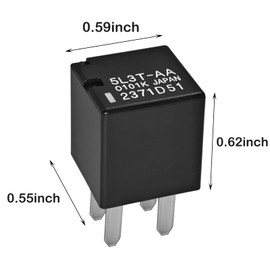 Relay 5L3T-AA (Pack of 2) - 4 Pins 12VDC 20A Automotive Oil Pump Starting Relay
