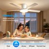 Ceiling Fans with Lights, Flush Mount Ceiling Fan with Remote/APP/Offline