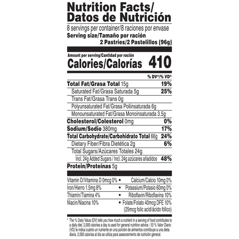 Kellogg's Pop-Tarts Unfrosted - Toaster Pastries Breakfast for Kids, 16