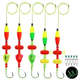 CWSDXM Catfish Float Rigs,Catfish Hooks,Circle Hooks for Catfish with Peg Floats and Rattler Catfishing Equipment (6/0-30LB-5PCS)