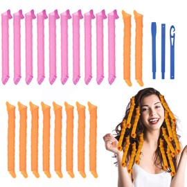 URAQT Hair Curlers, Rollers, DIY Styling Kit for Long Hair, Waves Styler for Girls, Home Use, Styling Hooks