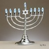 Rite Lite 11.75" Traditional Style Silver Tone LED Electric Chanukah