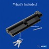 XFORT Matt Black Euro Cylinder Lock 50/40T (90mm), Door Barrel