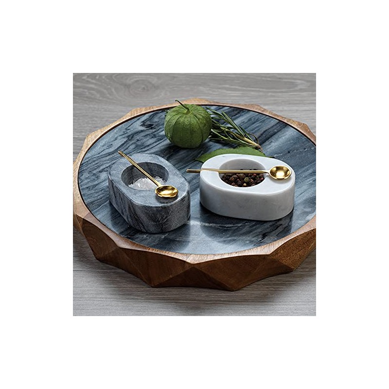 Zodax | Tuscan Gray Marble | Salt and Pepper Cellar