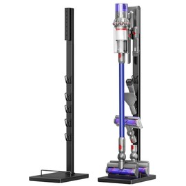 pickpiff Vacuum Cleaner Stand Compatible with Dyson V15, V12, V11, V10, V8, V7, V6 & G5 – Freestanding Holder with Accessory Storage, No Drilling Required, Easy Installation