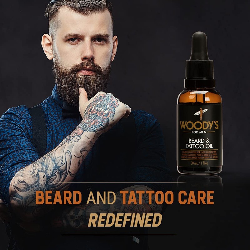 Woody's Tattoo & Beard Oil for Men - Mens Beard